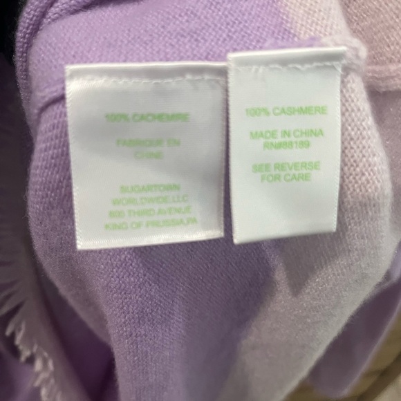 Lilly Pulitzer Purple Cashmere Sweater Size Medium - Picture 5 of 6